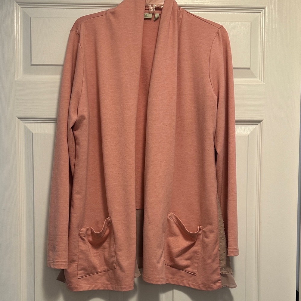 LOGO Lounge by Lori Goldstein Women's Blush Cardigan